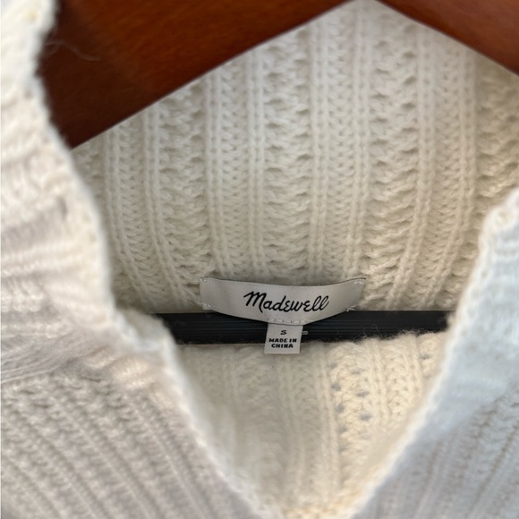 NWT Madewell pullover Cream Sweater size S - Picture 2 of 3